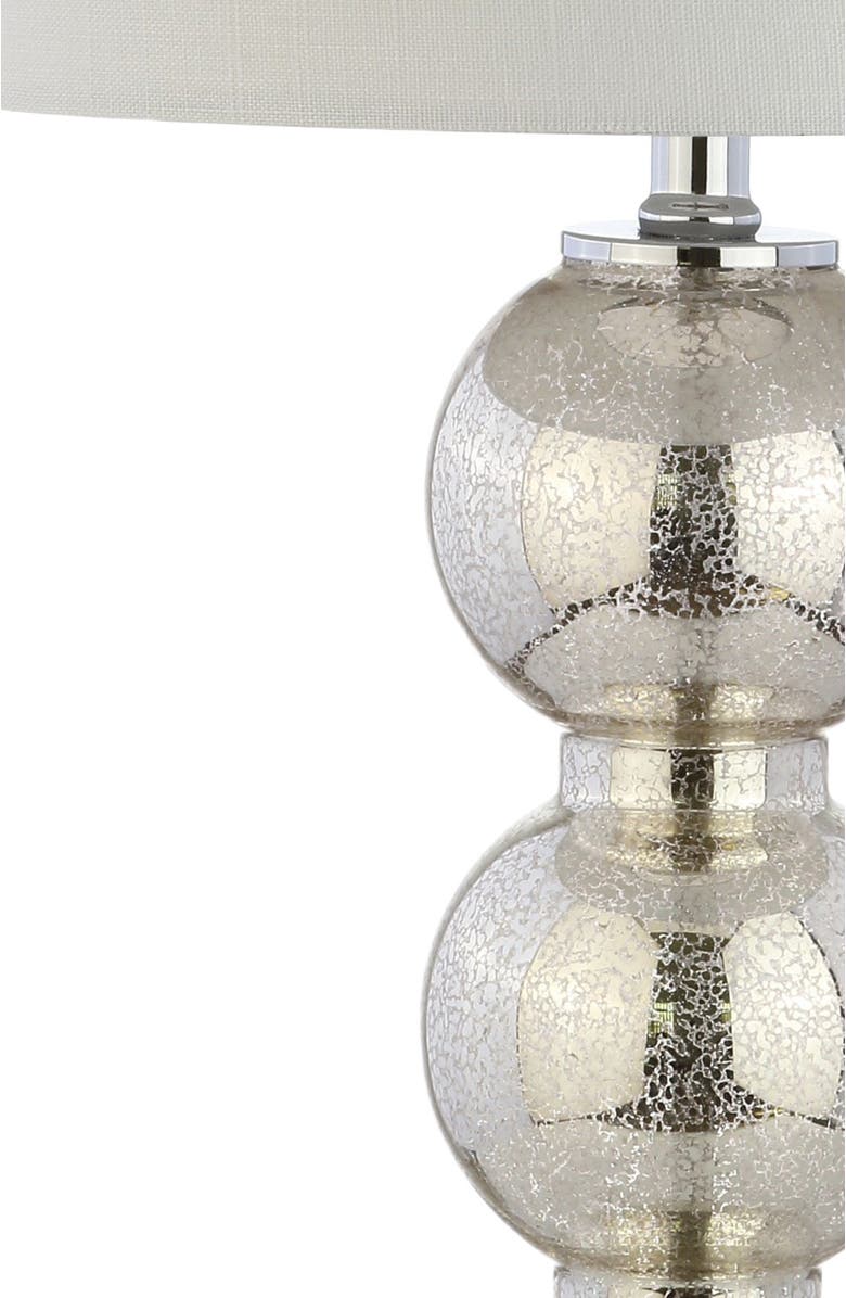 JONATHAN Y Bella 27" Glass Triple-Sphere LED Table Lamp, Alternate, color, Mercury Silver