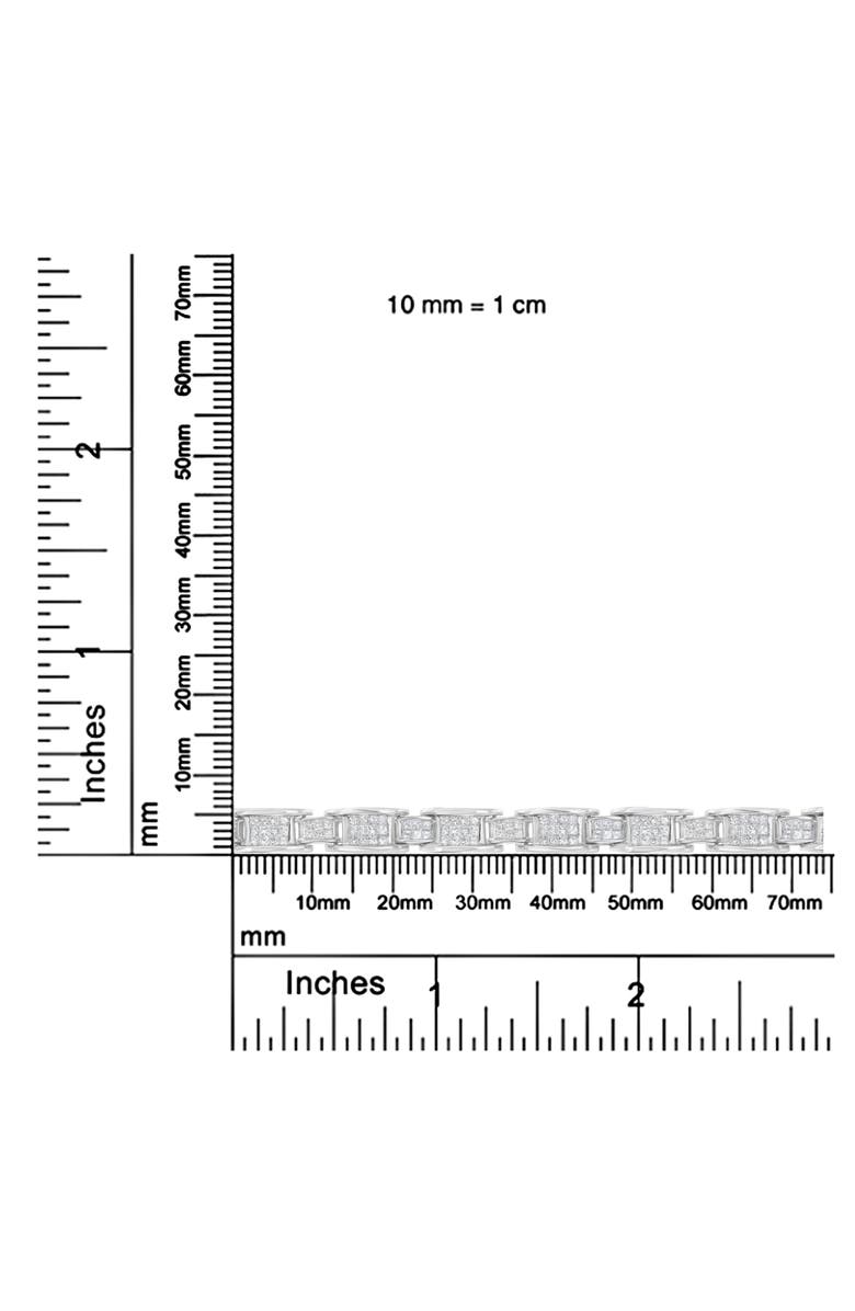Haus of Brilliance 14K White Gold 5.0 Cttw Diamond "D" Shaped Links Tennis Bracelet, Alternate, color, White