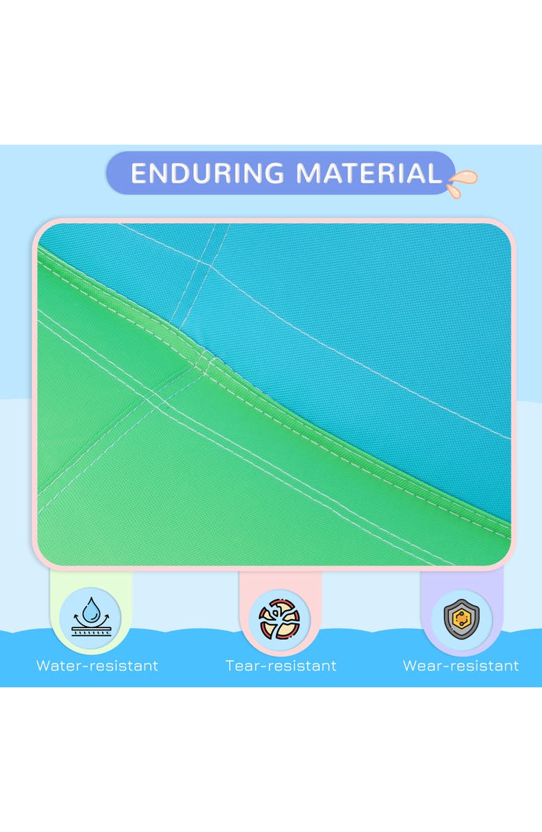 Outsunny 4 in 1 Water Slide, Inflatable Bounce House with Slide, Alternate, color, Multi Color