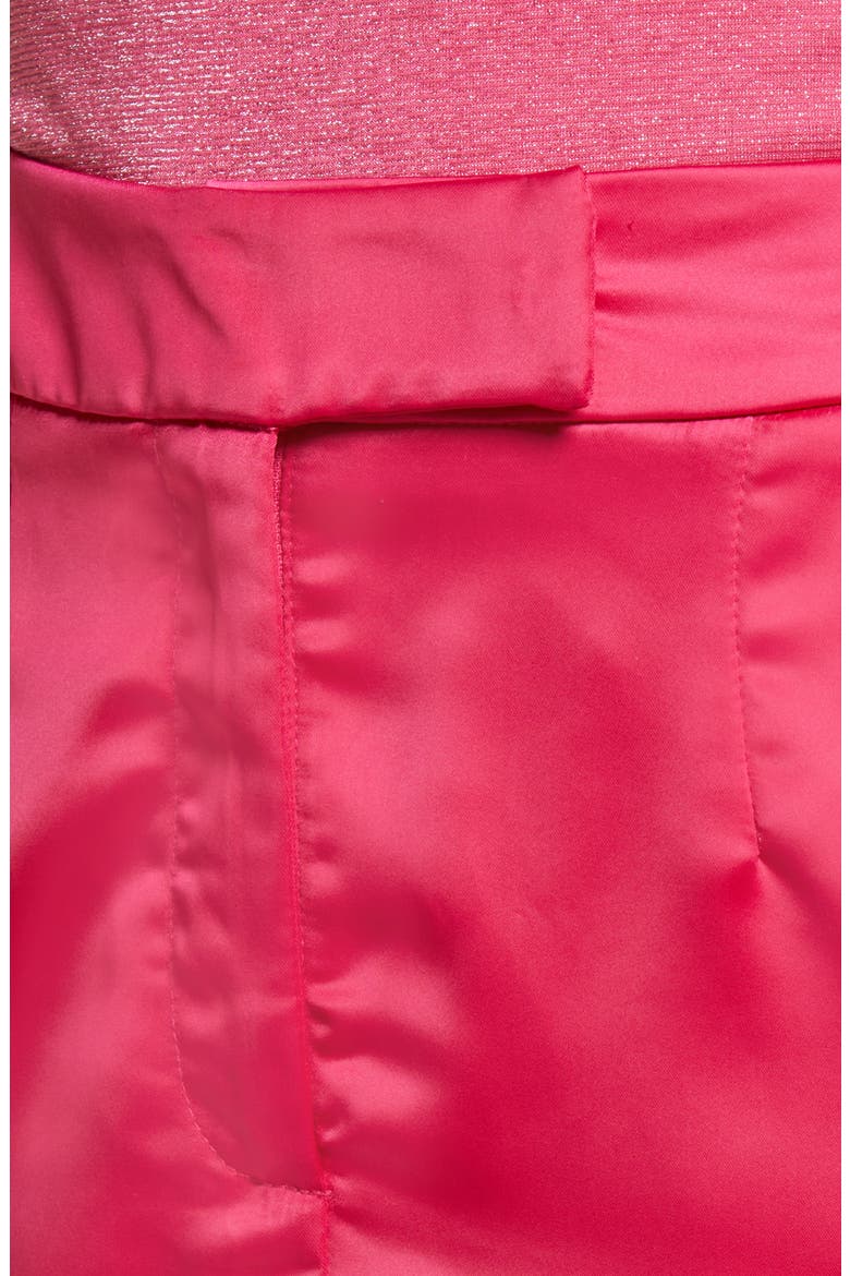 Stretch Satin Miniskirt, Alternate, color, PINK