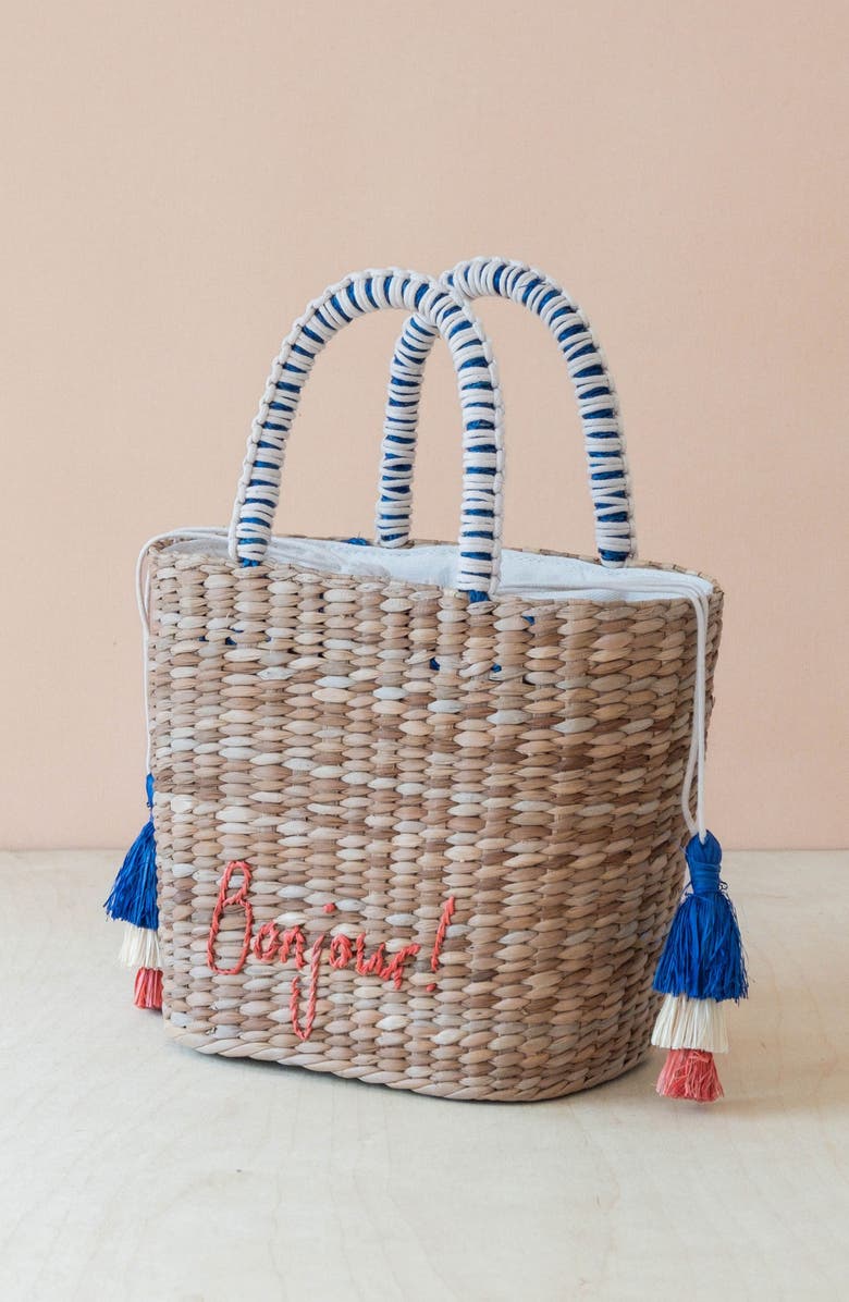 LIKHA Bonjour Embroidered Tote Bag, Alternate, color,