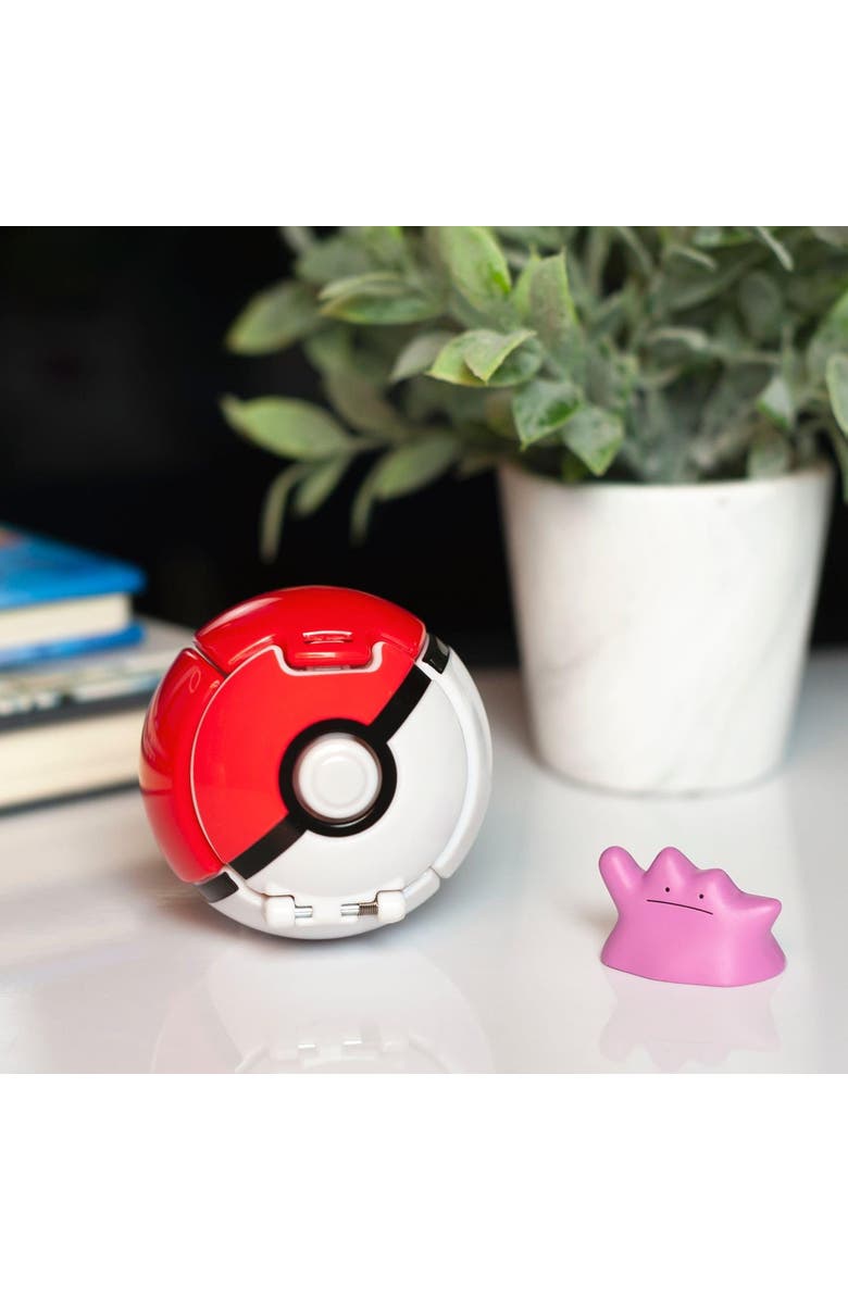 Toynk Pokémon Throw 'N' Pop Poké Ball & Ditto Set | Includes Ball & 2" Ditto Figure, Alternate, color, Red/White