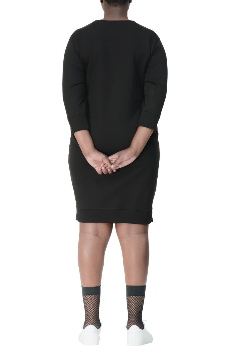 Universal Standard Misa Tie Front Dress, Alternate, color, Black