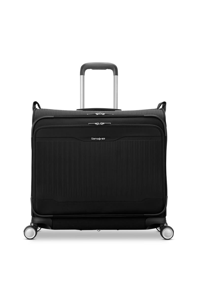 Silhouette 18 Spinner Garment Bag, Main, color, Black