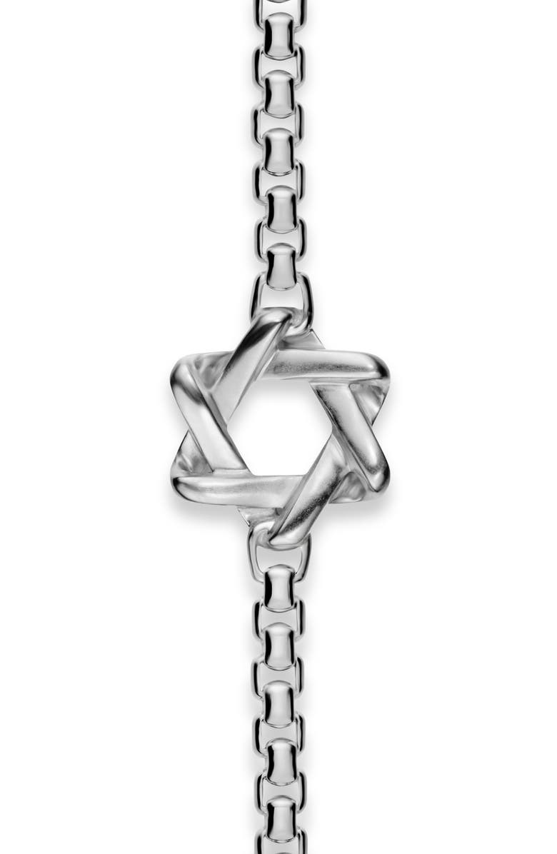 David Yurman Star of David Station Necklace in Sterling Silver, 3.6mm, Alternate, color, Silver