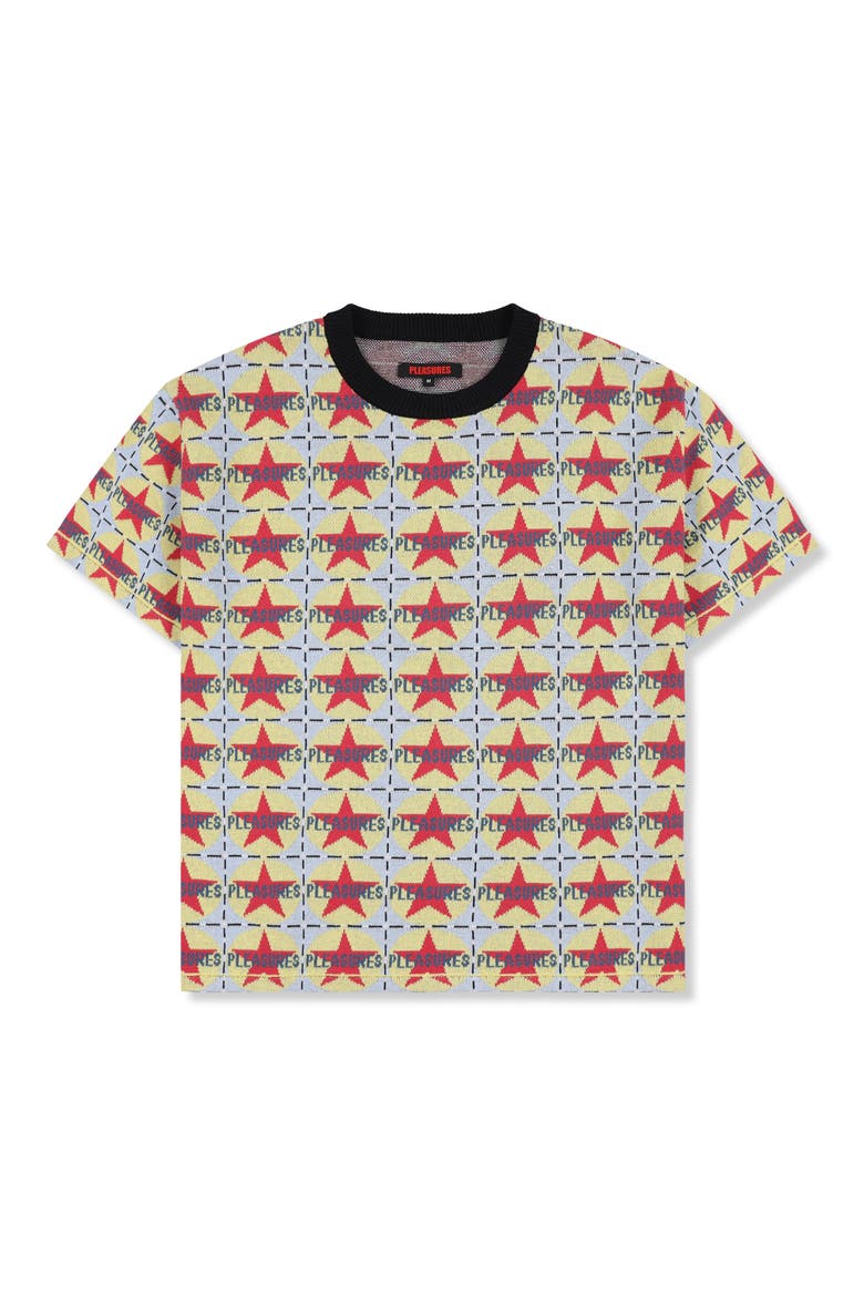 Tabs Cotton Jacquard T-Shirt, Main, color, BLACK MULTI