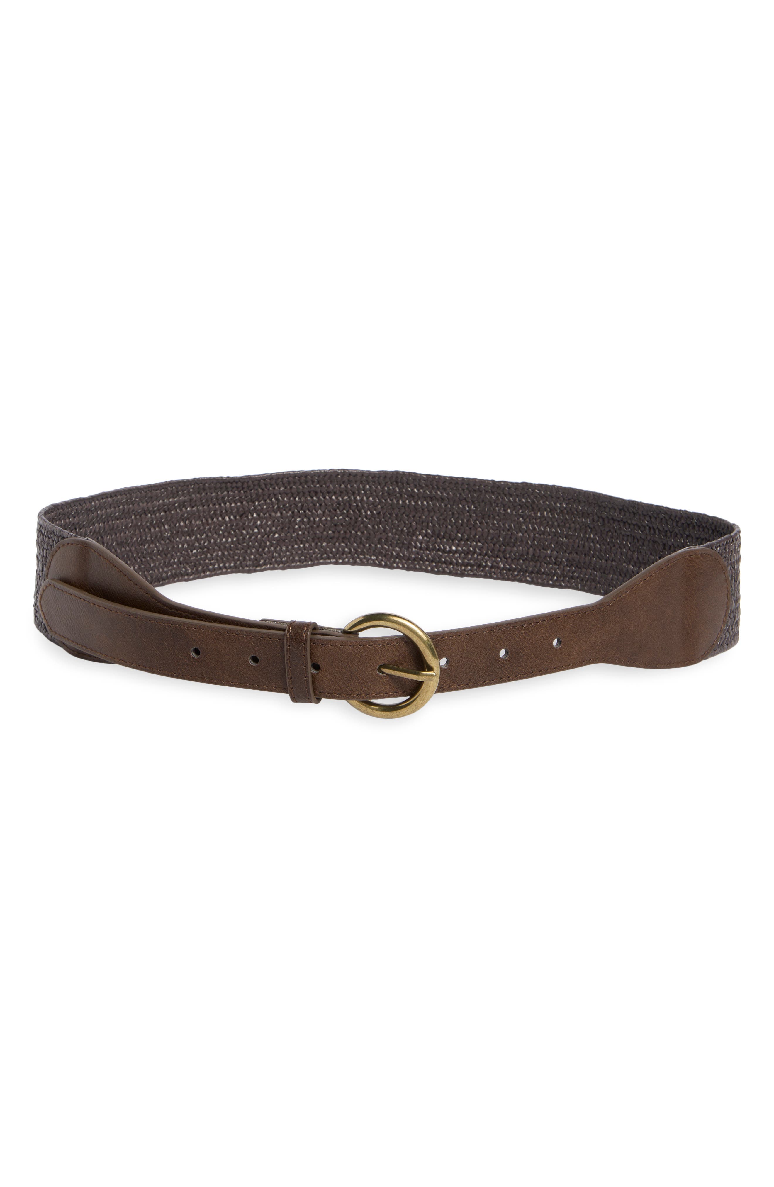 Linea Pelle Tapered Faux Straw Belt