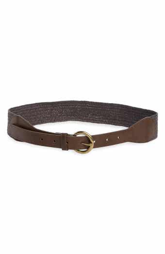 Linea Pelle Tapered Faux Straw Belt