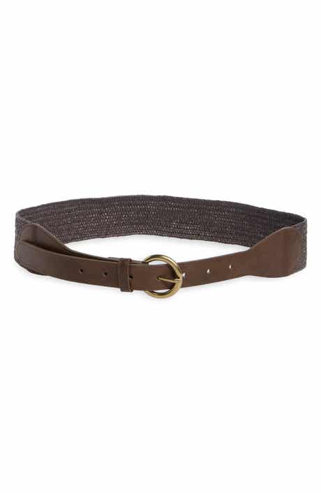 Linea Pelle Tapered Faux Straw Belt
