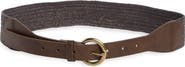 Linea Pelle Tapered Faux Straw Belt