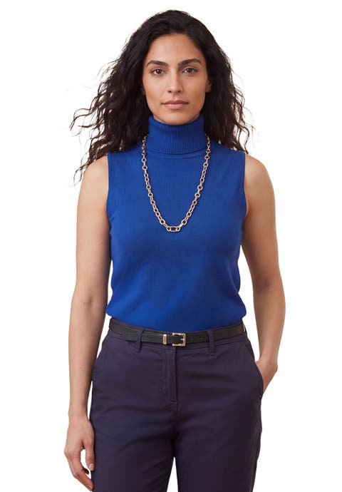 Carefree Cashmere Sleeveless Turtleneck Shell