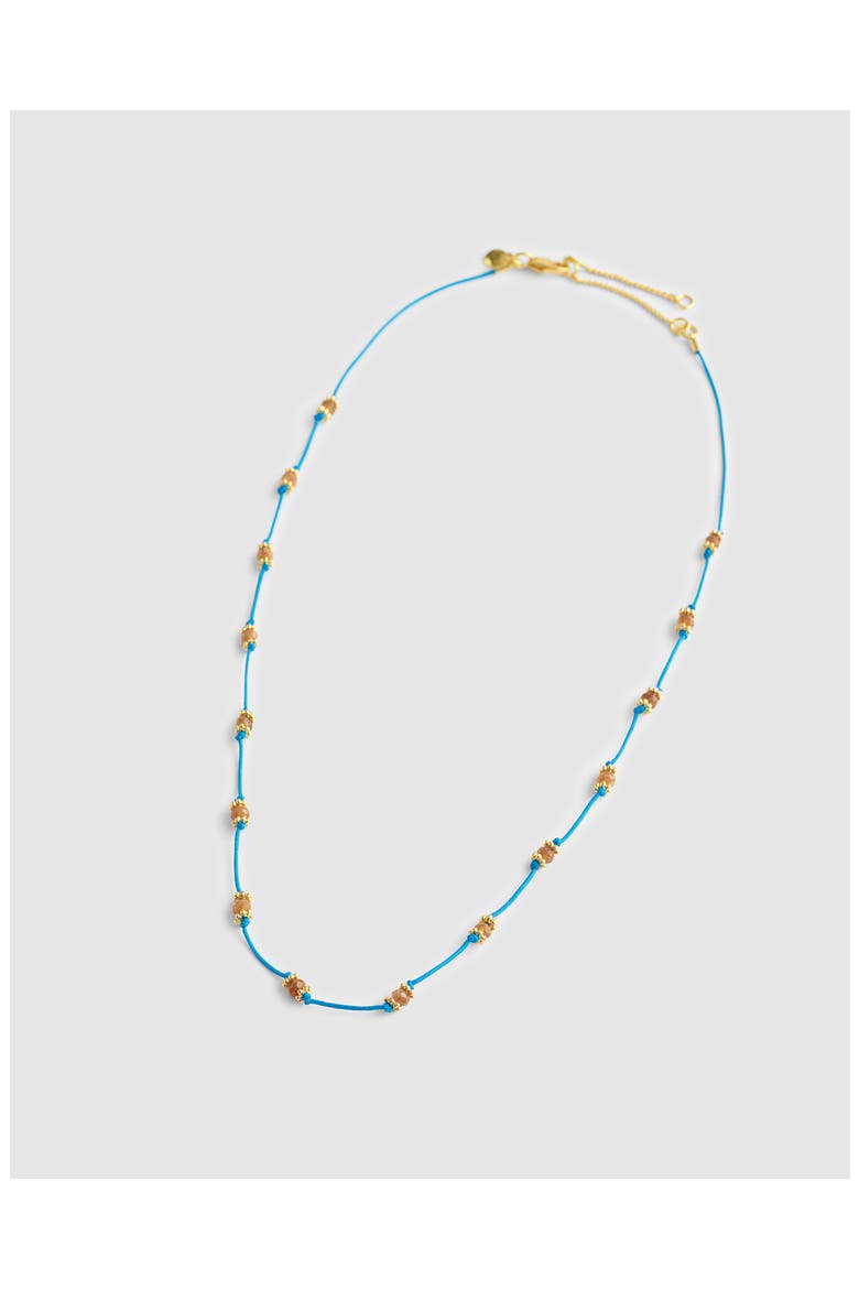 Long Beaded Silk Necklace, Alternate, color, ATLAS BLUE