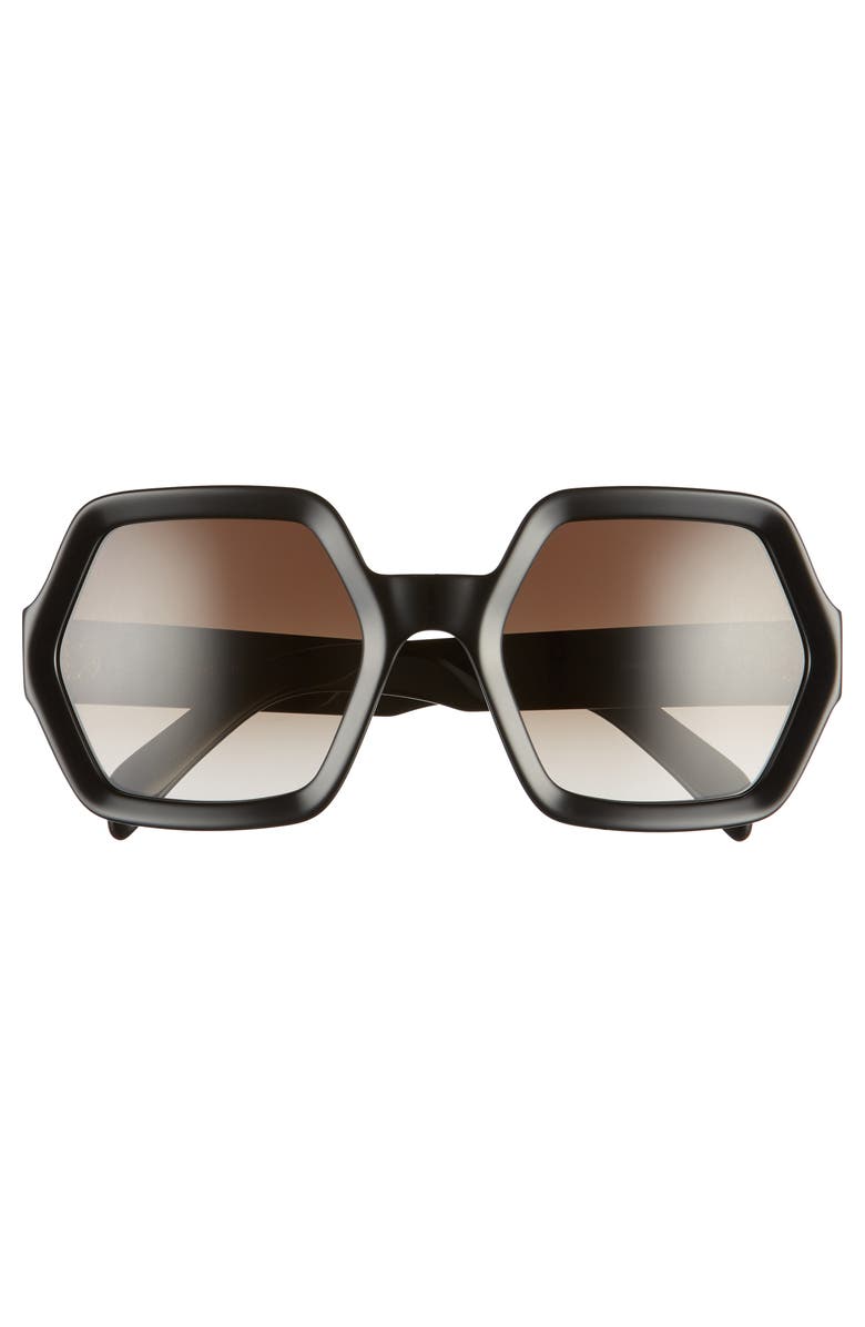 CELINE 56mm Gradient Geometric Sunglasses, Alternate, color,