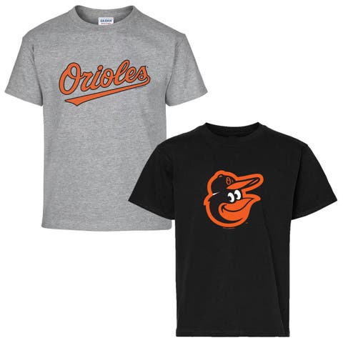 Youth Soft as a Grape  Black/Gray Baltimore Orioles Two-Pack T-Shirt Set