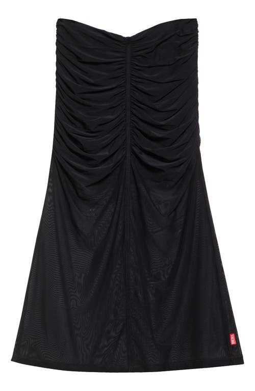 Diesel ® O-ira Ruched Tulle Midi Skirt In Deep/black