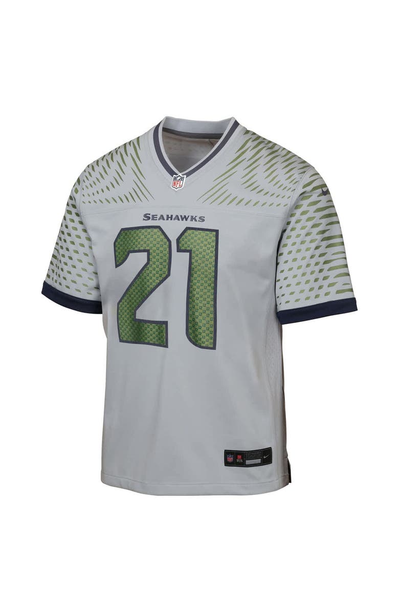 Nike Youth Nike Devon Witherspoon Wolf Gray Seattle Seahawks 2025 Rivalries Collection Game Jersey, Alternate, color, Gray
