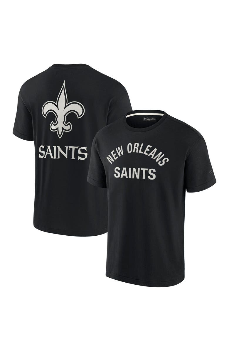Fanatics Signature Unisex Fanatics Signature Black New Orleans Saints Elements Super Soft Short Sleeve T-Shirt, Main, color, Black