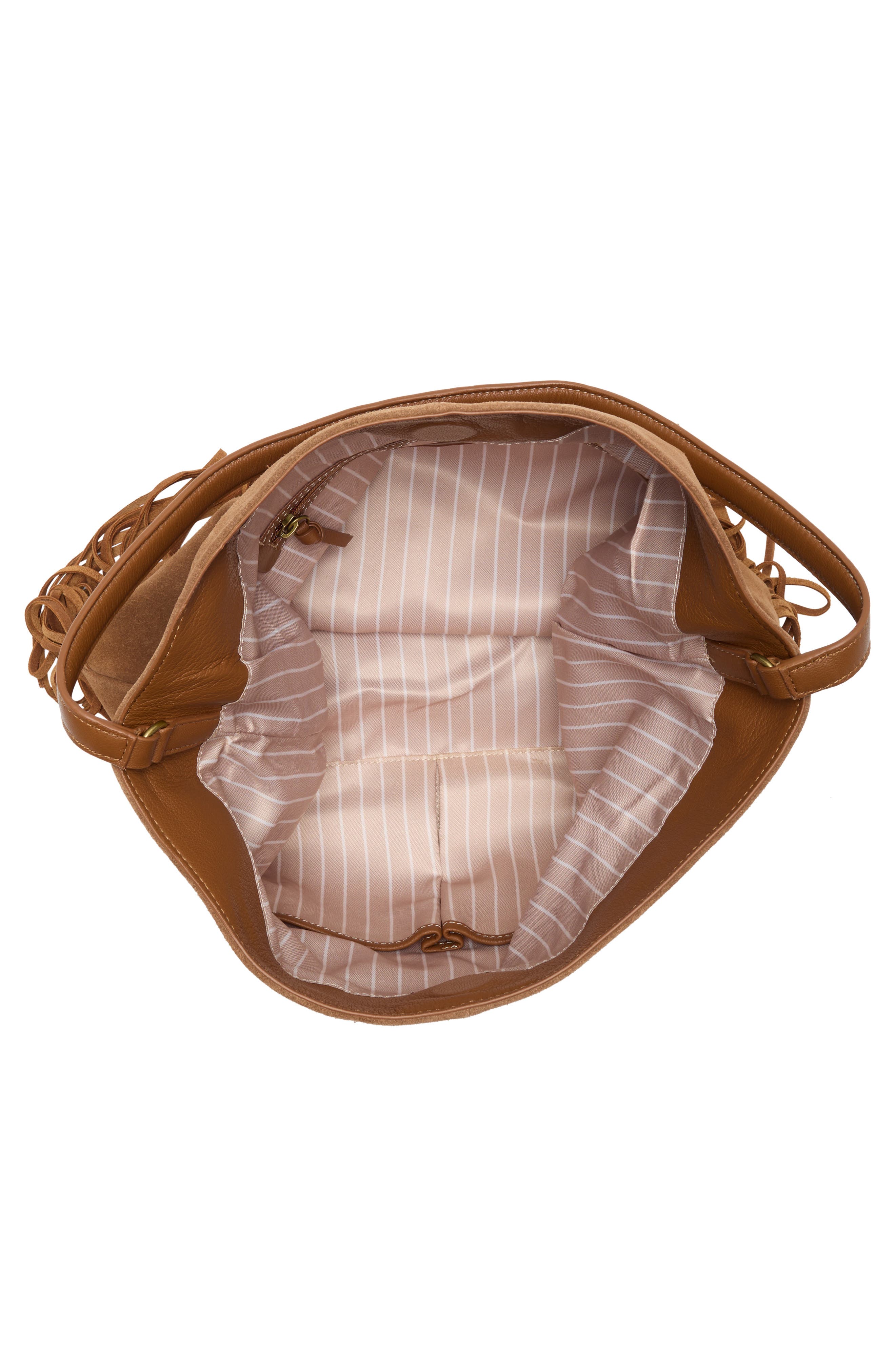 Ivy Fringe Suede Tote, Alternate, color, HONEY TAN SOFT COW SUEDE