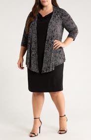 Connected Apparel Mock Jacket Dress