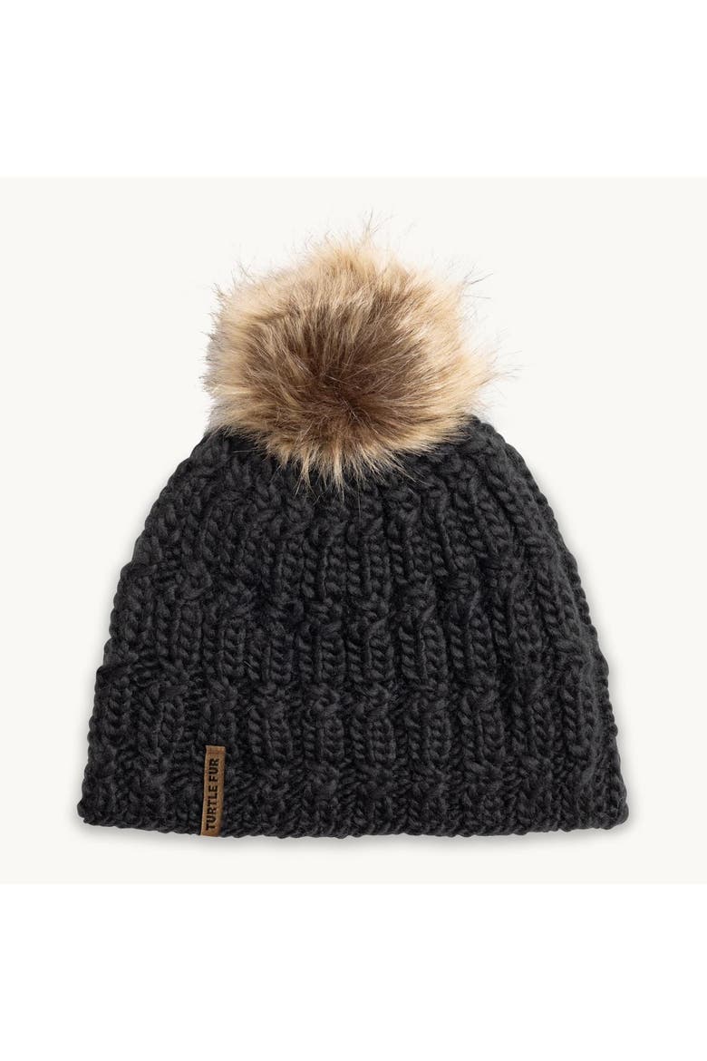 Fifi Wool Pom Beanie, Main, color, Black