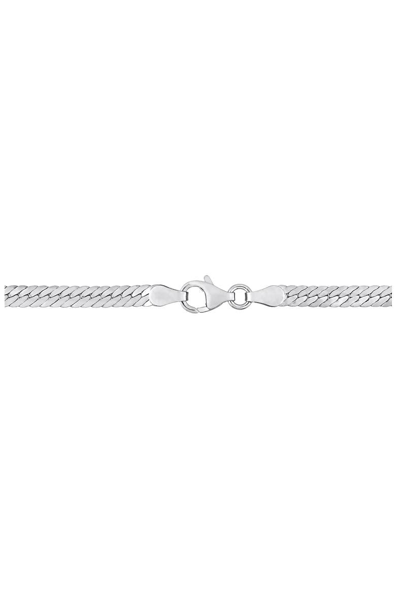 Herringbone Chain Bracelet & Necklace Set, 2mm, Alternate, color, SILVER