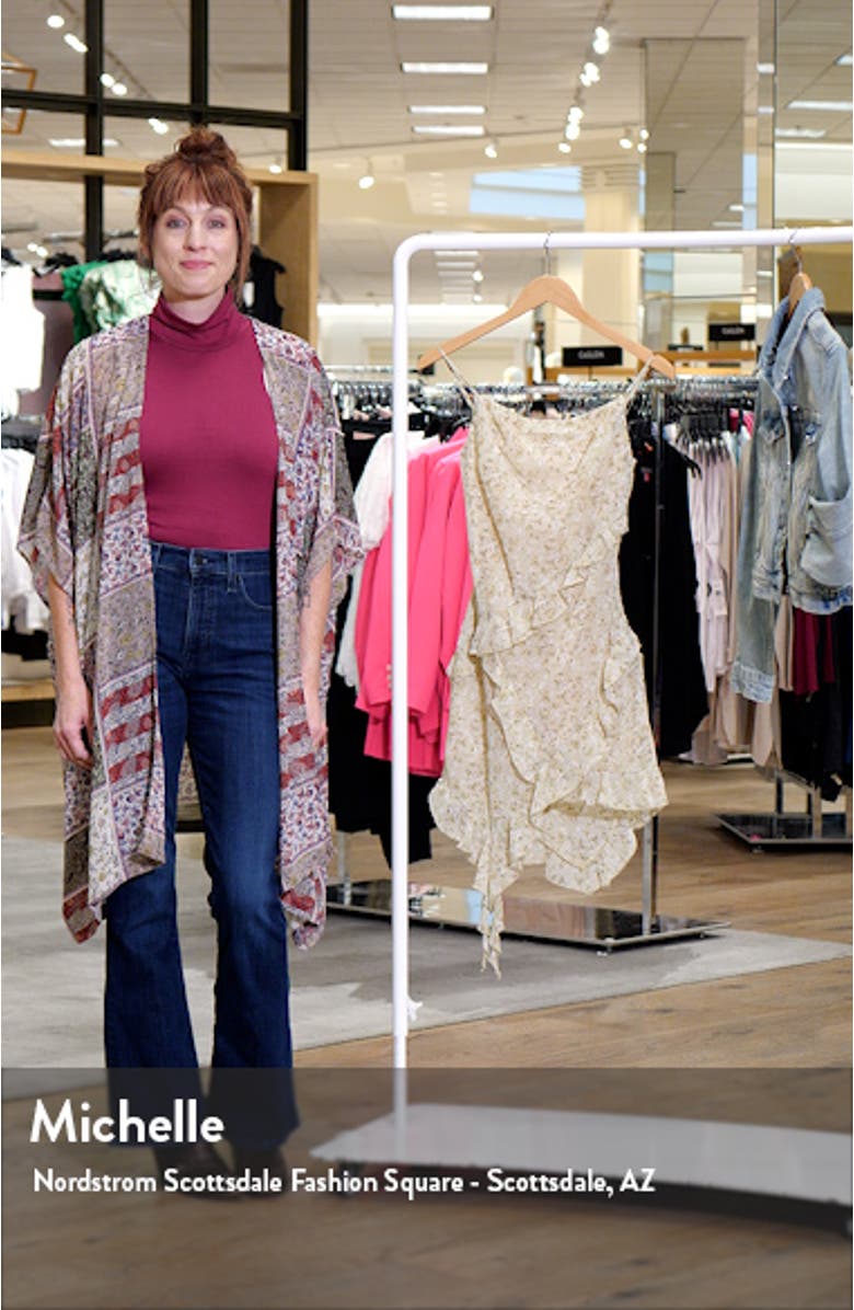 Floral Asymmetric Ruffle Dress, sales video thumbnail