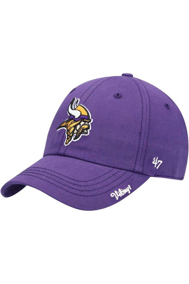 Women's '47 Purple Minnesota Vikings Miata Clean Up Primary Adjustable Hat, Main, color, Purple