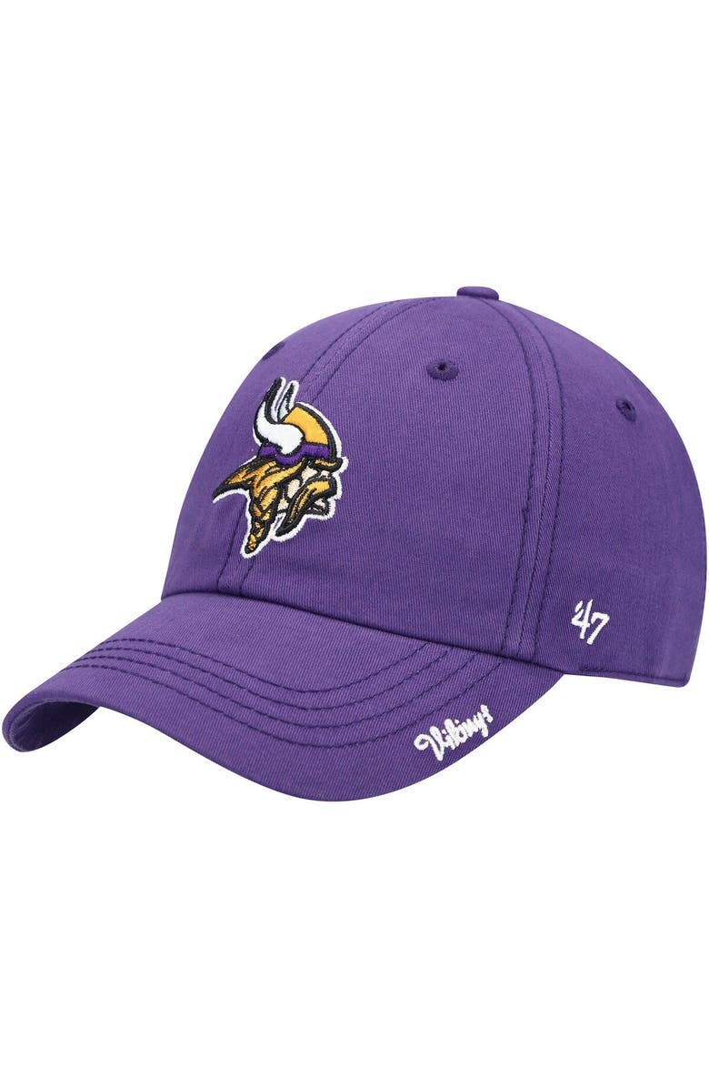 '47 Women's '47 Purple Minnesota Vikings Miata Clean Up Primary Adjustable Hat, Main, color, Purple