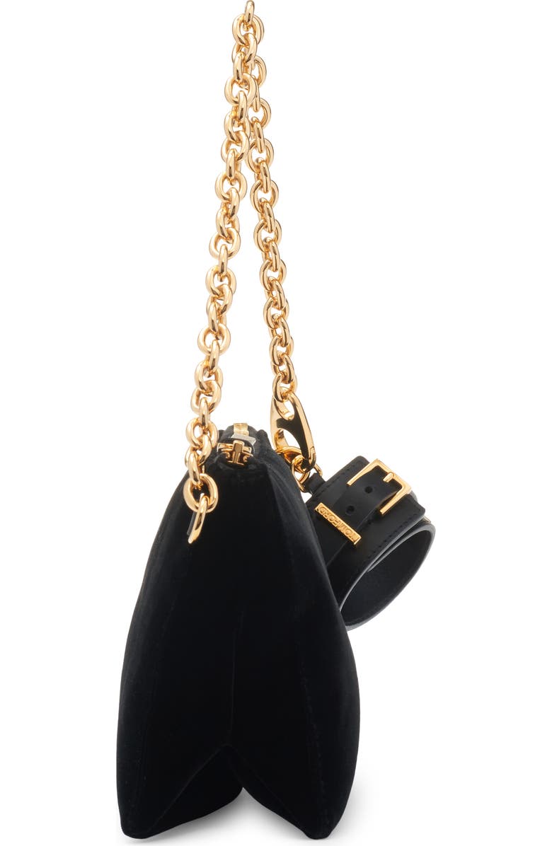 TOM FORD Carine Velvet Clutch with Removable Leather Cuff, Alternate, color,