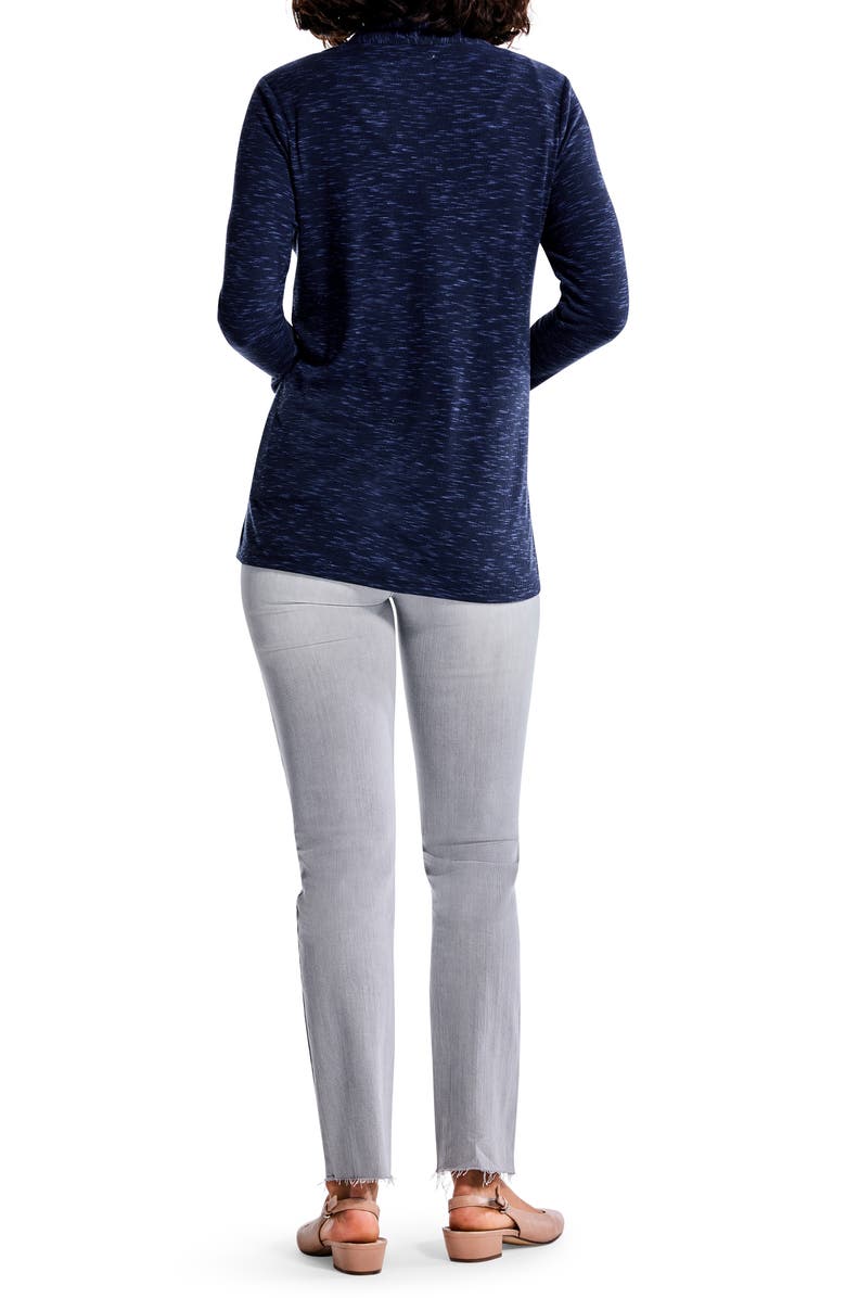 NIC+ZOE Drapey Rib Cardigan, Alternate, color, Dark Indigo