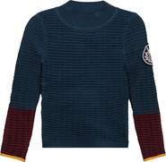 Charlotte & George Long Sleeve Mock Neck Ribbed Top