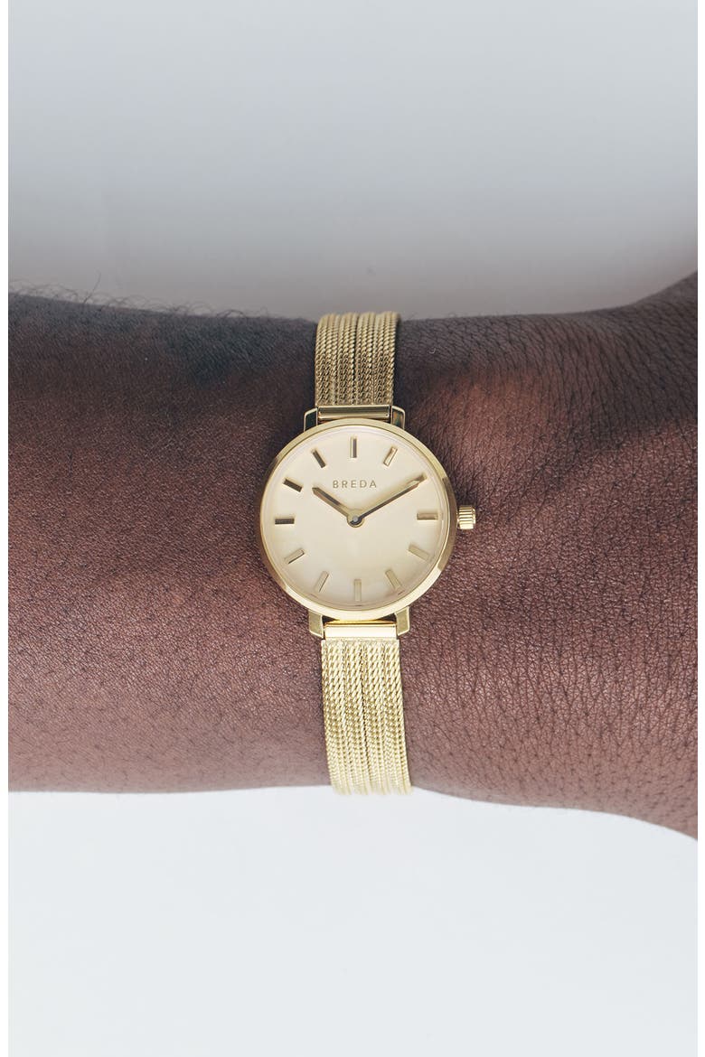 Beverly Mesh Strap Watch, 25mm, Alternate, color, GOLD