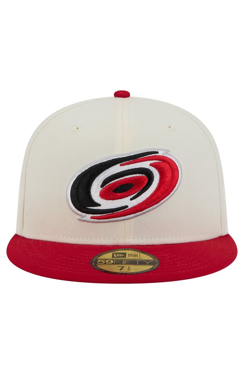 New Era Men's New Era  White Carolina Hurricanes Chrome Two-Toned 59FIFTY Fitted Hat, Alternate, color, 
