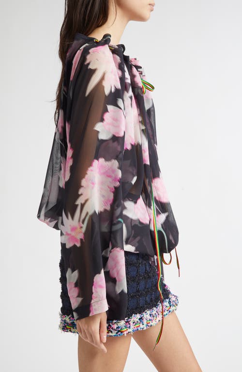 JULIE KEGELS JULIE KEGELS TASH FLORAL SILK OFF THE SHOULDER TOP