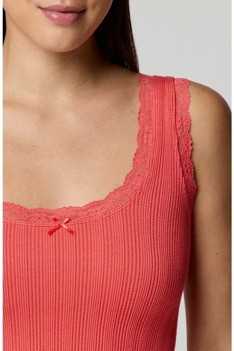 Lace Trim Crop Tank, Alternate, color, STRAWBERRY SLD