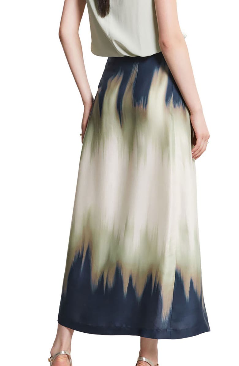 ottod'Ame Printed Viscose Long Skirt, Alternate, color, Blue