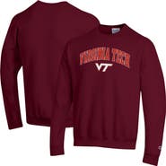 Champion Men's Champion  Maroon Virginia Tech Hokies Arch Over Logo Pullover Sweatshirt