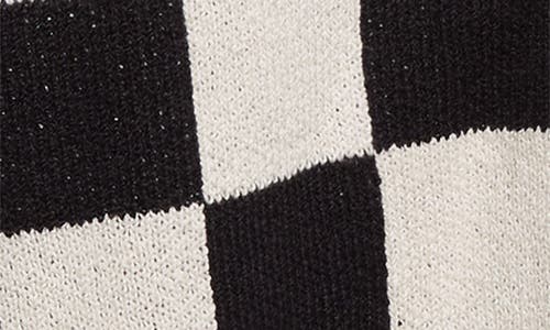 The Elder Statesman Nora Lite Creatures Check-pattern Embroidered Cardigan In Black