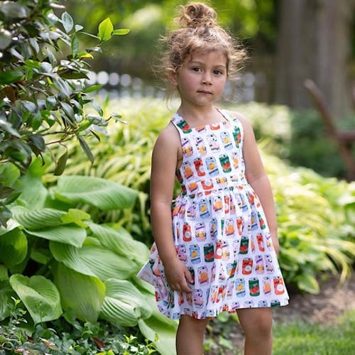 Worthy Threads Girls Tie Back Dress In Soda Pop
