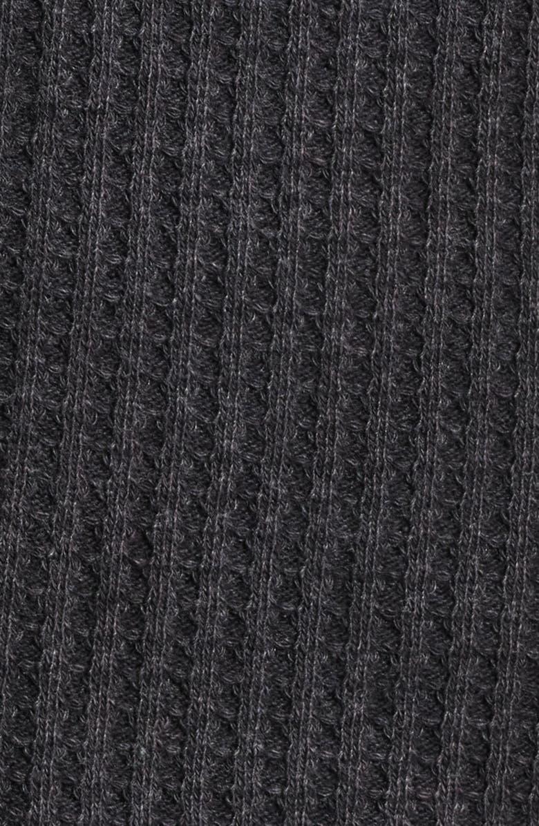 CITY BLUES Thermal Knit Henley, Alternate, color, Washed Black