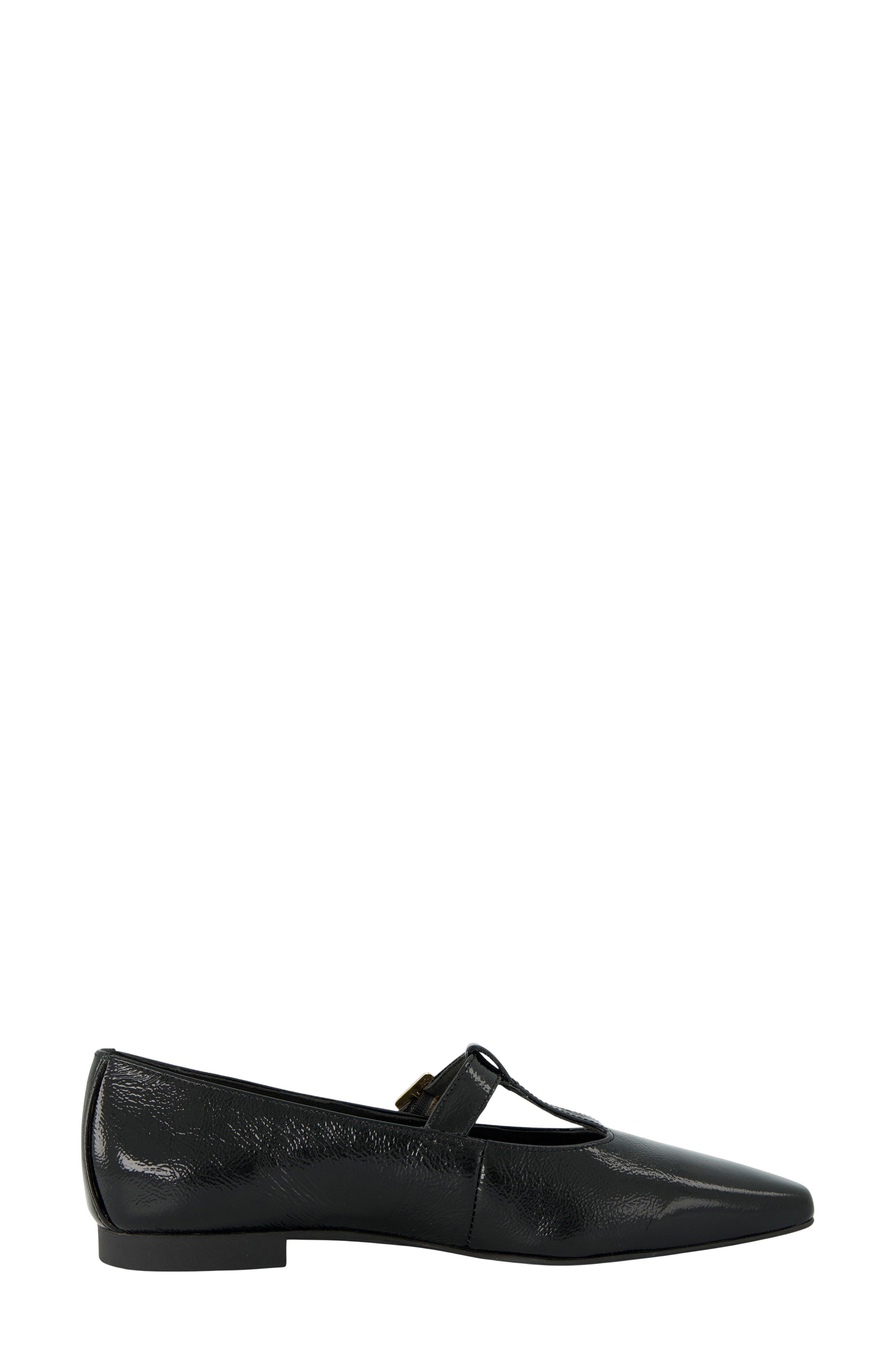 Fiji Mary Jane Flat, Alternate, color, BLACK CRINKLED PATENT
