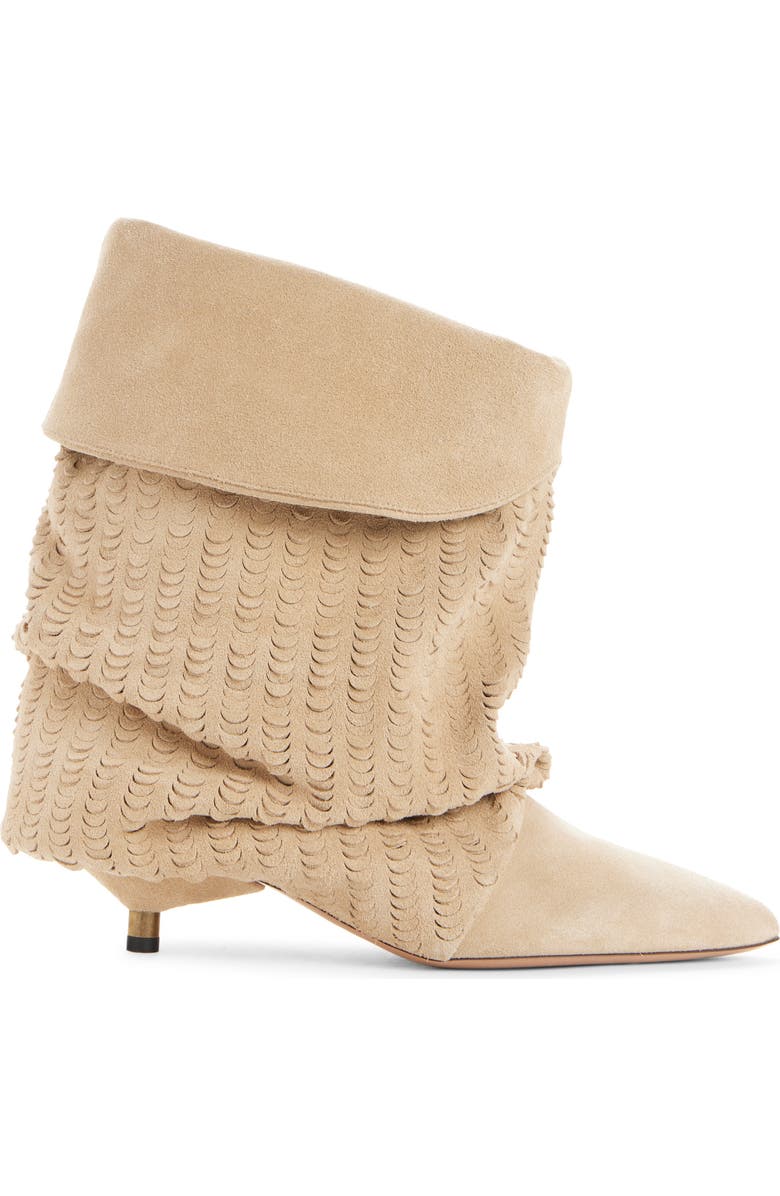 Isabel Marant Edrika Perforated Pointed Toe Bootie, Alternate, color, Deep Beige