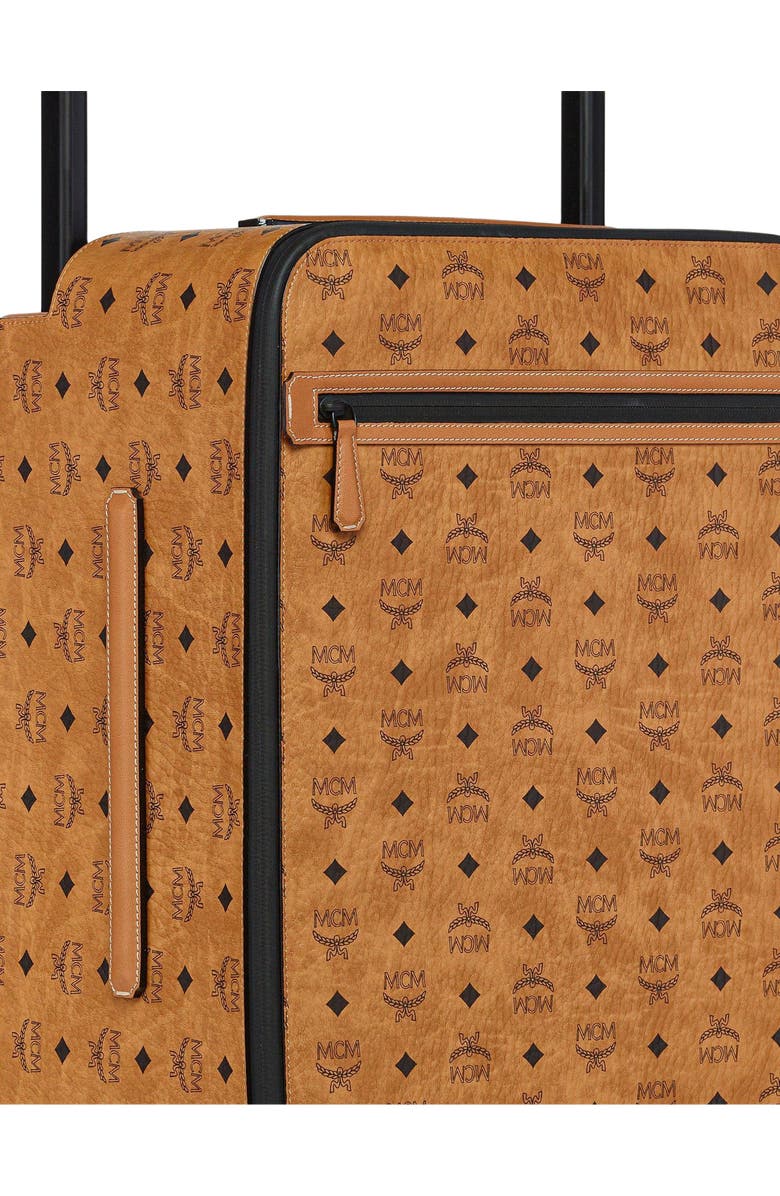 MCM Ottomar Cabin Trolley in Visetos, Alternate, color, Cognac