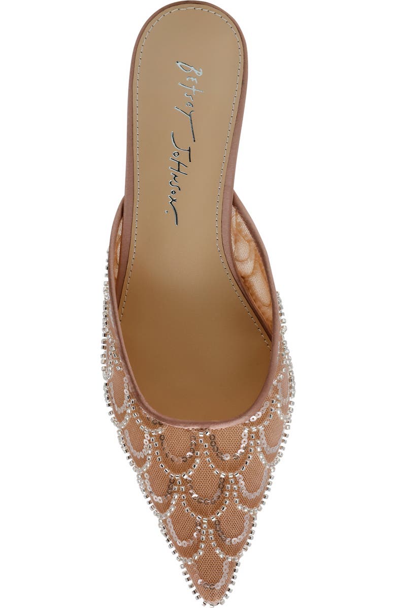 Betsey Johnson Ellis Sequin Mule, Alternate, color, Beige
