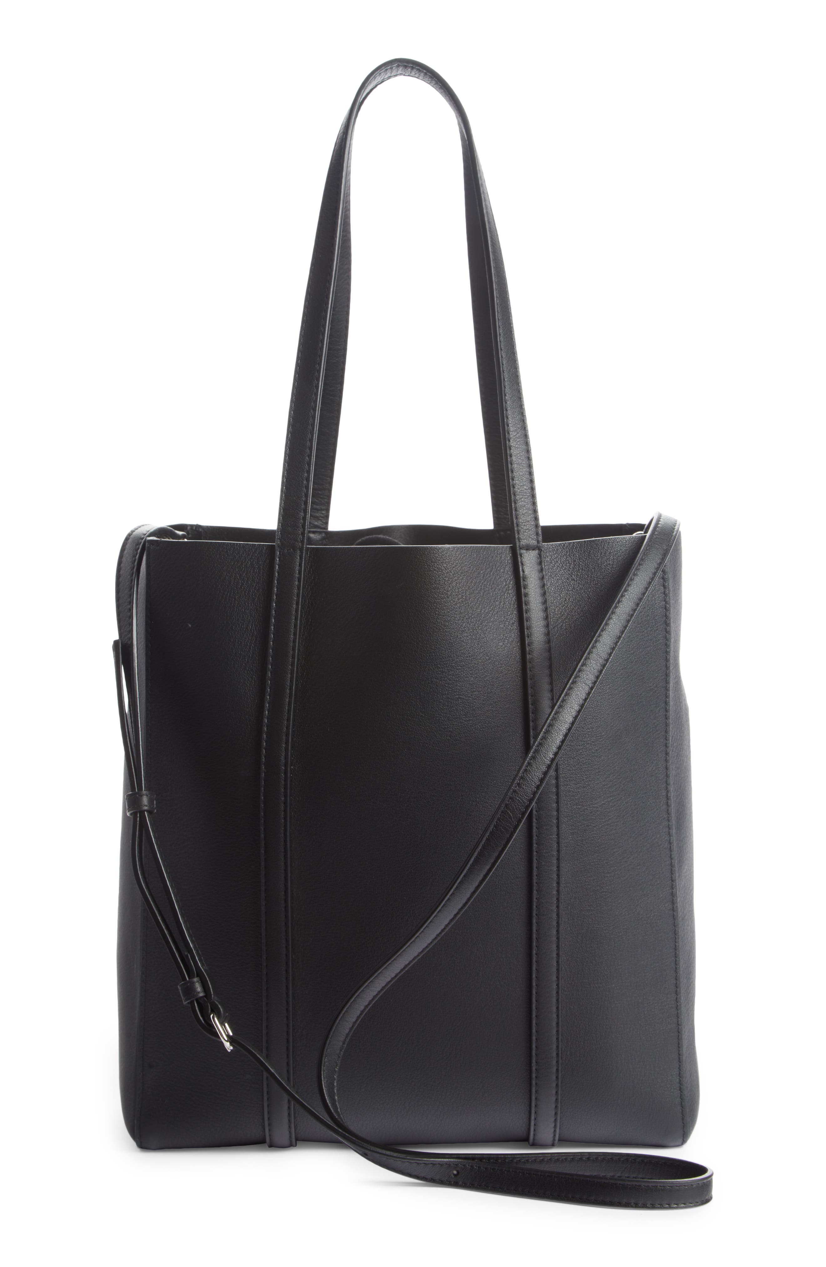 Balenciaga Extra Small Everyday Logo Calfskin Tote, Alternate, color, 