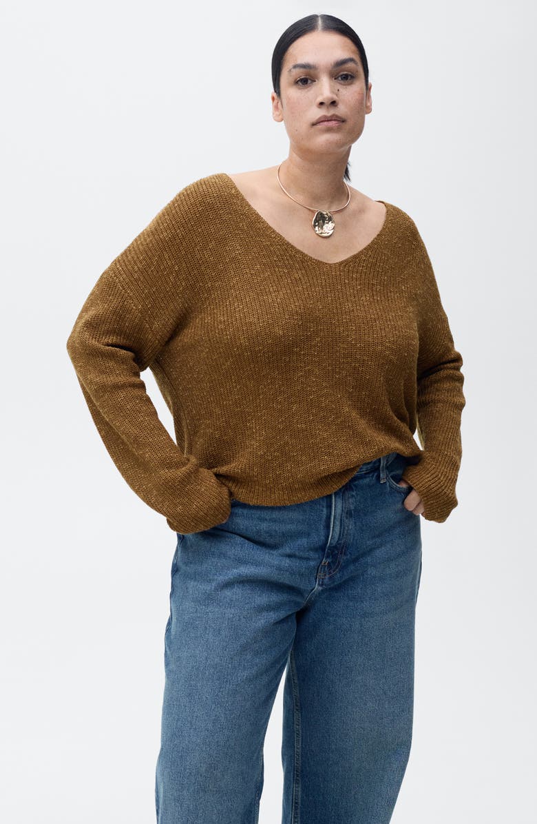 MANGO V-Neck Sweater, Alternate, color, 