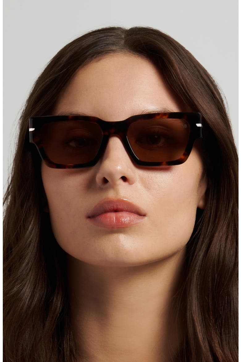 53mm Square Sunglasses, Alternate, color, BROWN HAVANA/ BROWN