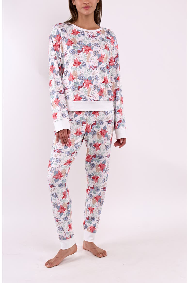 Cozy Crewneck Pajamas, Alternate, color, IVORY