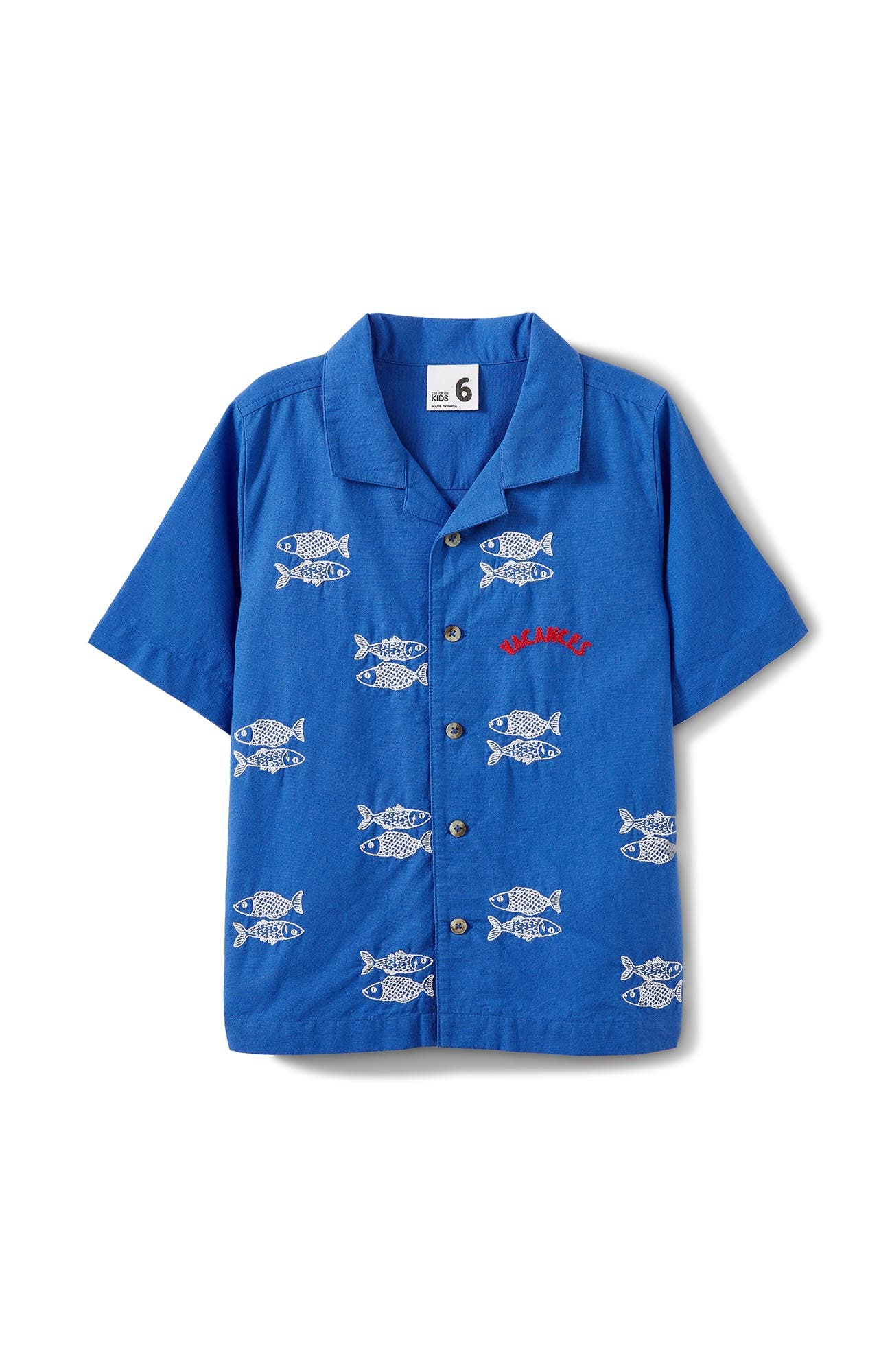 selected Harbour Blue Fish Embroidery