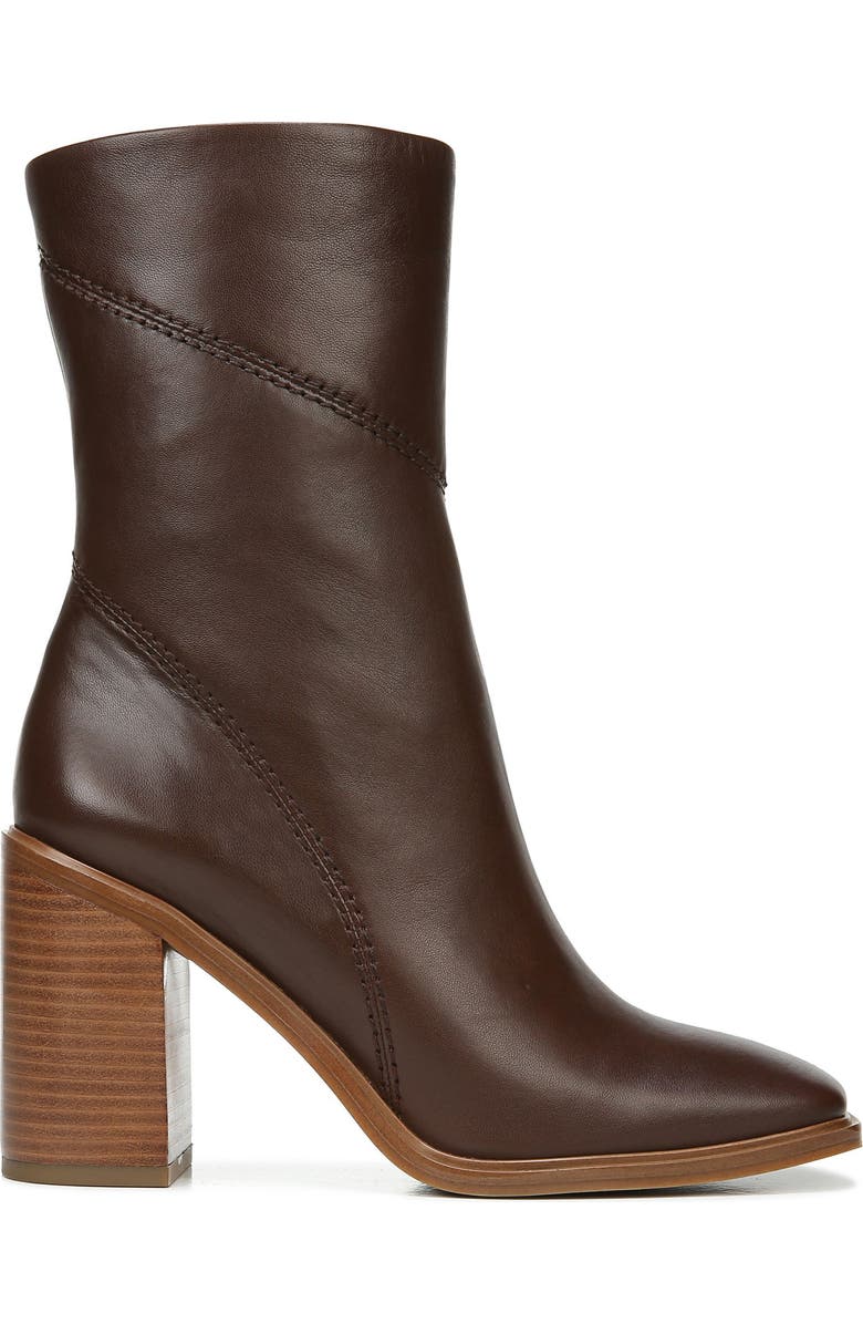 Franco Sarto Stevie Block Heel Bootie, Alternate, color, Brown Wc
